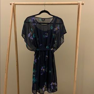 Mossimo Flutter Sleeve Floral Dress Size Small